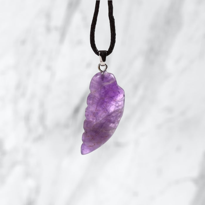 Healing Stone Gemstone Angel Wing Shaped Pendant