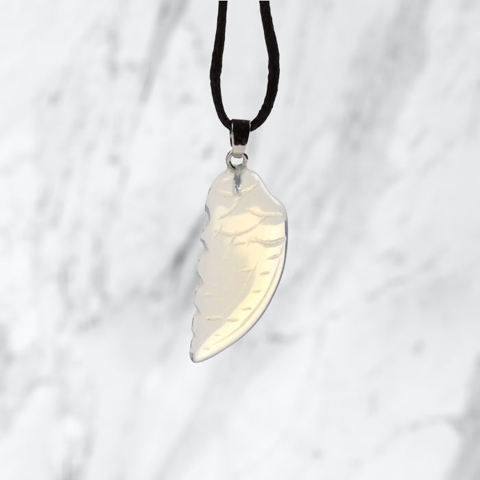 Healing Stone Gemstone Angel Wing Shaped Pendant