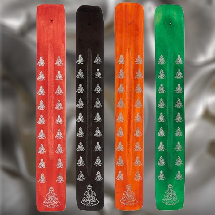 Buddha Wooden Ashcatcher Incense Sticks Burner